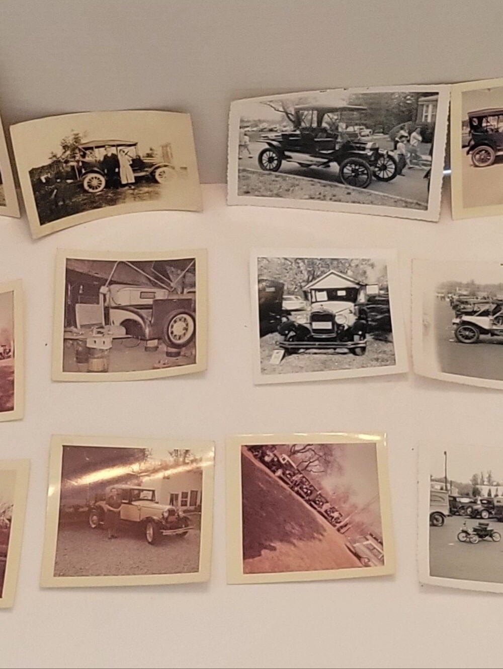 Vintage Automotive Wall Photo Collage - Neutral White